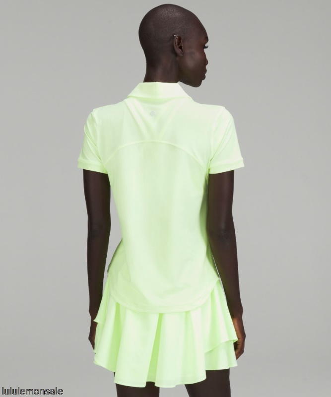 Lululemon Damen DELULU287 | Faded Zap Schnell Trocknendes Kurzarm-Poloshirt